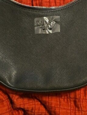 Guess Black Crescent Zip-Top Shoulder Bag